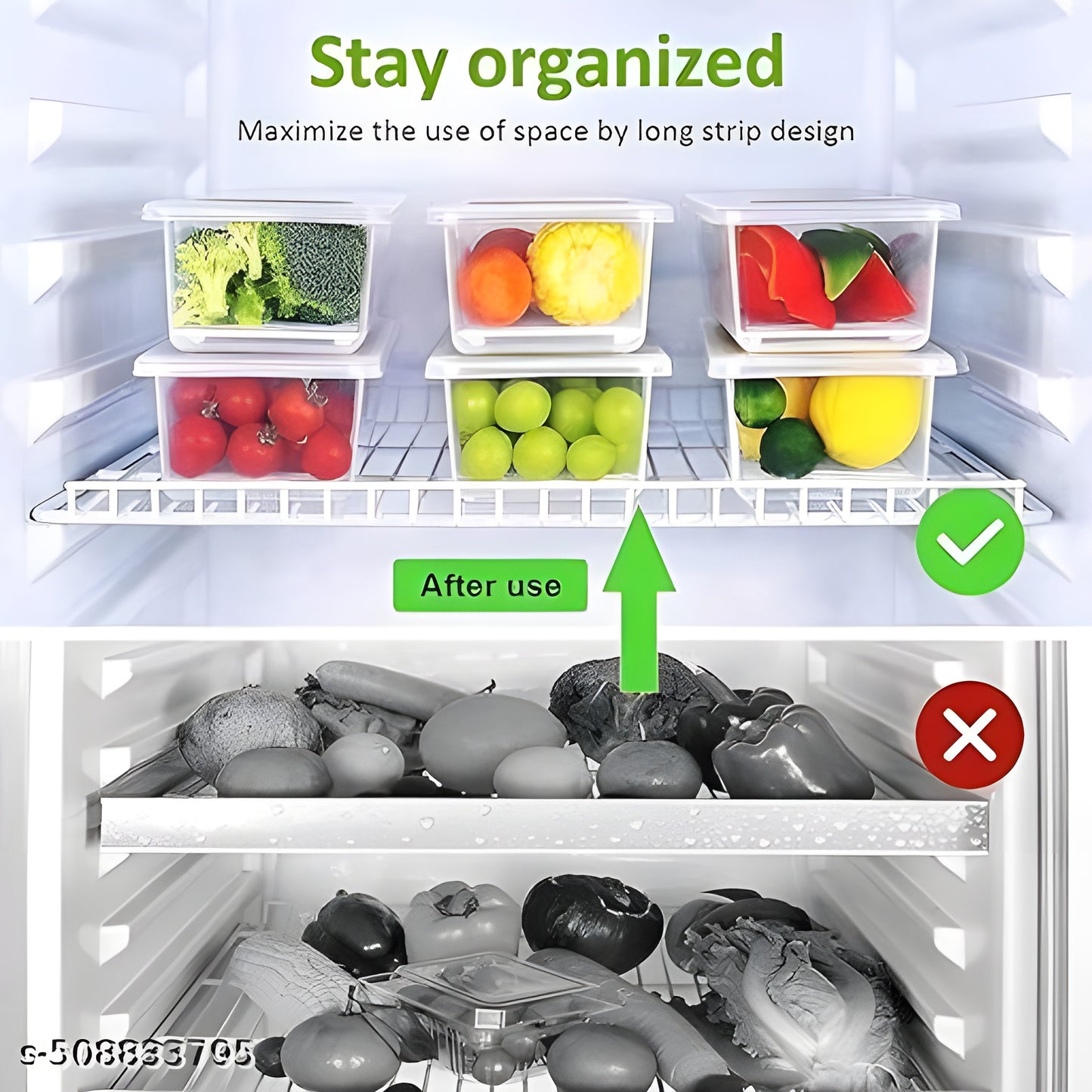 Fridge Storage Containers with Drain Plate